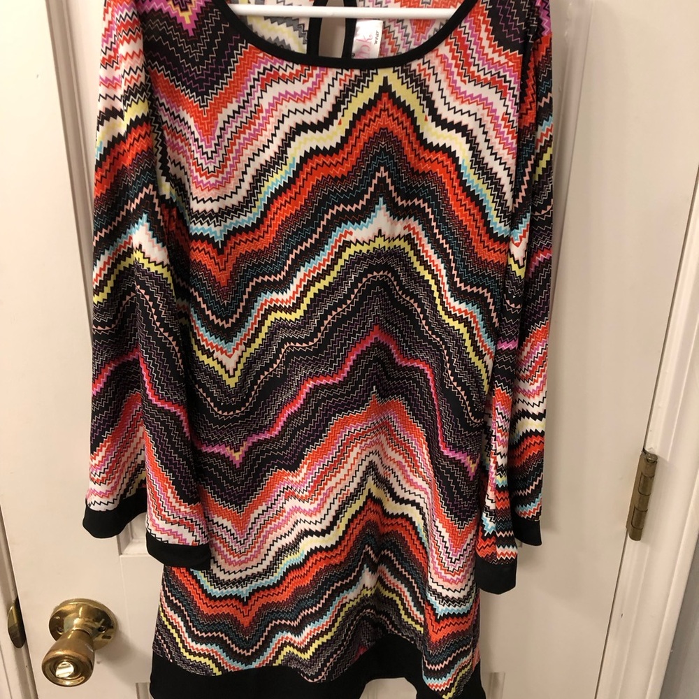 Vibrant Orange and Blue Kids Dress